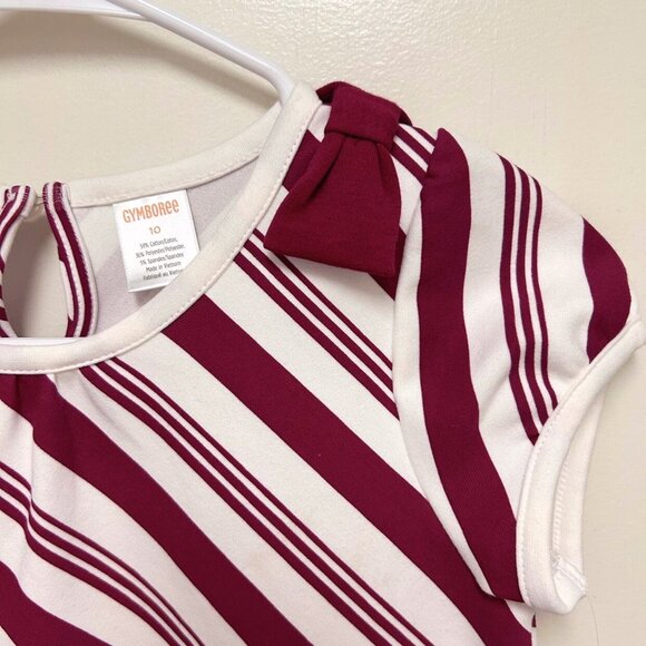 NWT Gymboree Ho Ho Ho Candy Cane Striped Ponte Dress Size 10 - Picture 4 of 6